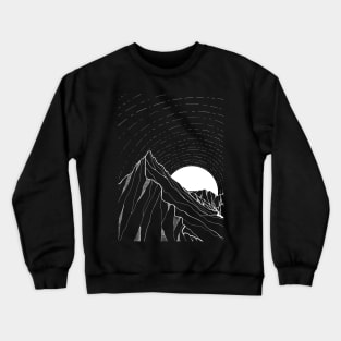 Lines of the white moon Crewneck Sweatshirt